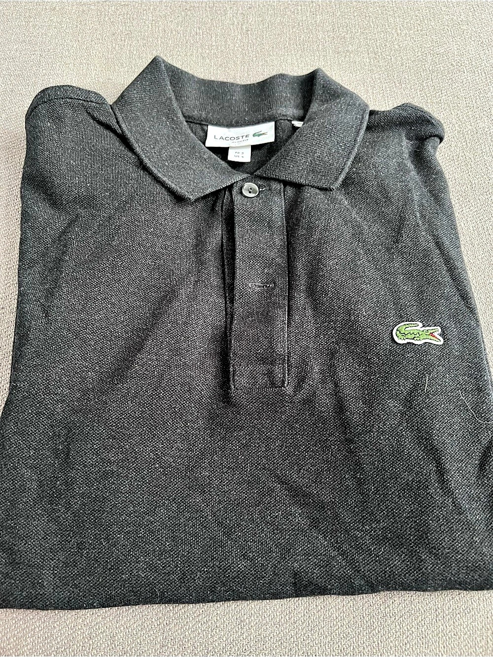 Lacoste Slim Fit Pique Polo Shirt Gray Size 3 / US S